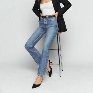 Reformation Cynthia High Rise Straight Jeans - Colorado